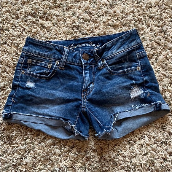 super stretch denim shorts